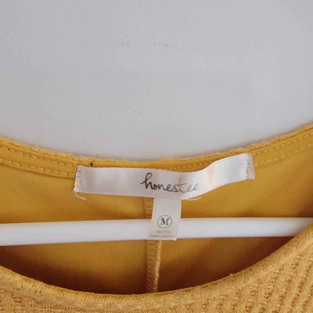 Honestee Yellow Knit Dress Medium - Picture 5 of 6